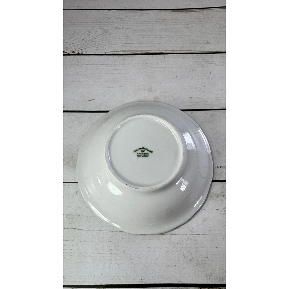 Johann Haviland Blue Garland Bavaria Germany Fruit Dessert Bowls‎ Set 4